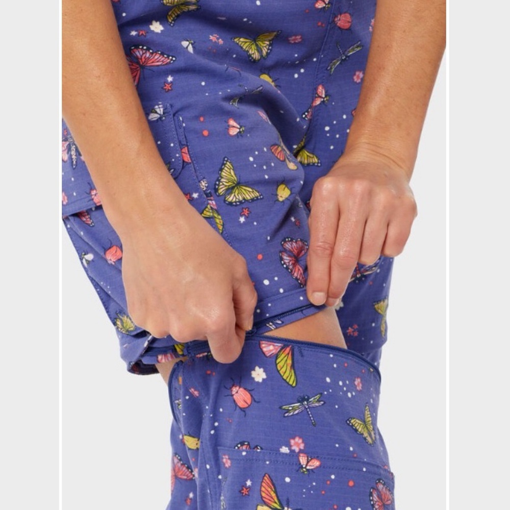NWT Duluth Small Heirloom Gardening Convertible Bib Overalls Indigo Backyard Bug - Picture 9 of 11